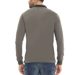 Long Sleeve Polo Shirt // Khaki (3XL)