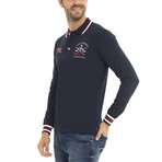Boat Race LS Polo Shirt // Navy (XL)