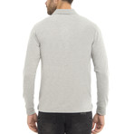 Logo Long Sleeve Polo Shirt // Grey Melange (L)