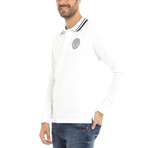 Long Sleeve Polo Shirt // White (S)
