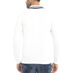 Long Sleeve Polo Shirt // White (XL)