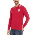 Fairview Long Sleeve Polo Shirt // Red (3XL)