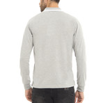 Long Sleeve Polo Shirt // Grey Melange (XL)