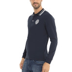 Paul Parker Long Sleeve Polo Shirt // Navy (XS)