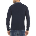 Paul Parker Long Sleeve Polo Shirt // Navy (XS)