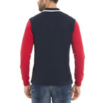 Yatching Long Sleeve Polo Shirt // Navy (XS)