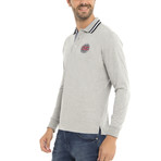 University Long Sleeve Polo Shirt // Gray Melange (XS)