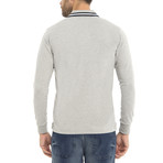 University Long Sleeve Polo Shirt // Gray Melange (L)