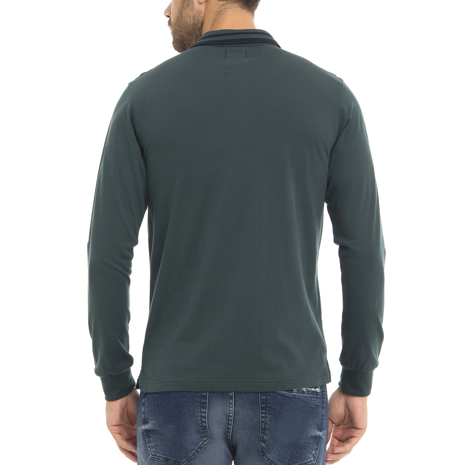 Paul Parker Long Sleeve Polo Shirt // Dark Green (XS) - Paul Parker ...