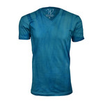 Ultra Soft Hand Dyed V-Neck // Turquoise (L)