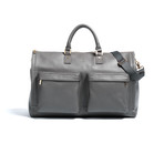 Chris Paul Collection Garment Weekender // Gray Leather + Gold