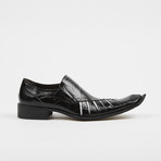 Slip On High Fashion Square Toe Shoes // Black (US: 7)
