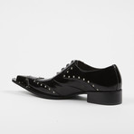 Leather Fashion Shoes Metal Toe Oxford Lace Up // Black (US: 9)