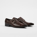 Double Monk Strap Leather Dress Shoes // Brown (US: 9)
