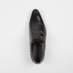 Double Monk Strap Leather Dress Shoes // Black (US: 6.5)