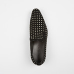 Silver Studded Slip On Shoes // Black (US: 7)