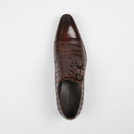 Double Monk Strap Leather Dress Shoes // Brown (US: 7)