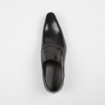 Leather Slip-On Pointed Loafer Shoes // Black (US: 11)