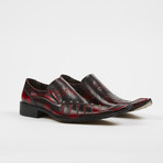 Slip-On High Fashion Square Toe Shoes // Burgundy (US: 8)