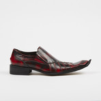 Slip-On High Fashion Square Toe Shoes // Burgundy (US: 6)