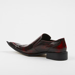 Slip-On High Fashion Square Toe Shoes // Burgundy (US: 6.5)