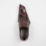 Slip-On High Fashion Square Toe Shoes // Burgundy (US: 6.5)