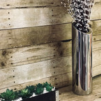 Bud Oblong Vase // Stainless Steel // Large