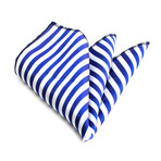 Handkerchief // White + Blue Lines