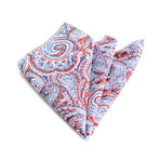 Handkerchief // Blue + Red + White Paisley