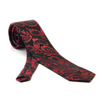 Tie // Black + Red Paisley