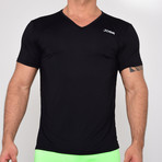 V-Neck T-Shirt Short Sleeve // Black (L)