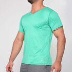 T-Shirt V-Neck // Green (M)