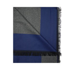 Trim Scarf // Solid Navy + Grey