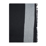 Trim Scarf // Solid Black + Grey
