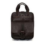 Large Rolling Leather Camera Bag