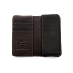 Ken Leather Smart Phone Wallet (Brown)