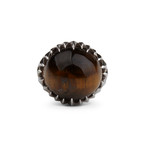 Silver Tiger Eye Ring (Size 6.5)