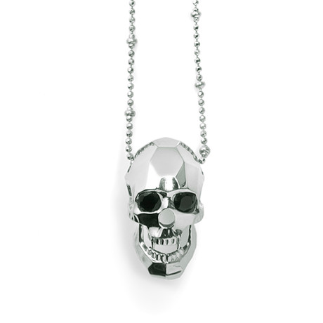 Silver Vampire Skull Pendant