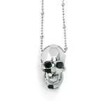 Silver Vampire Skull Pendant