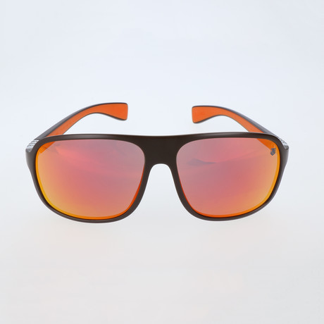 Naldi Sunglasses // Dark Brown + Orange Mirror