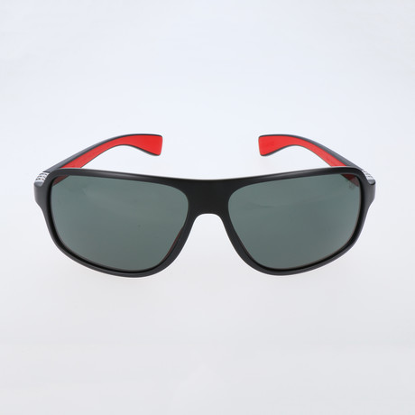 Mandel Sunglasses // Black + Red + Polar Grey