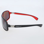 Mandel Sunglasses // Black + Red + Grey