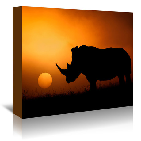 Rhino Sunrise (7"W x 5"H x 1"D)