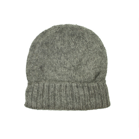 Knit Beanie // Gray + Black