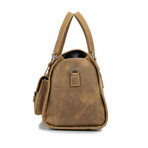 Faara Leather Duffle Bag // Brown