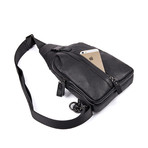 Vence Leather Chest Bag (Black)