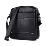 Kosner Leather Messenger Bag // Black