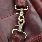 Zeifer Vintage Leather Shoulder Bag // Red Brown