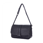 Arrison Leather Shoulder Bag (Black)