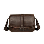 Arrison Leather Shoulder Bag (Black)